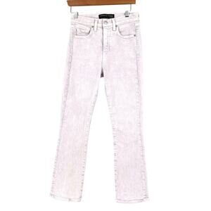 Veronica Beard Womens Carly Kick Flare Jeans 27 Acid Wash Lavender Stretch Boho